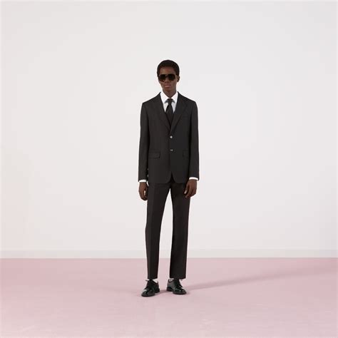 Straight fit wool suit 